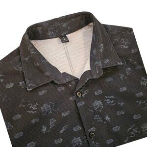 Lululemon Airing Easy Shirt Men's Small Black Button Down Stretch Preppy Casual